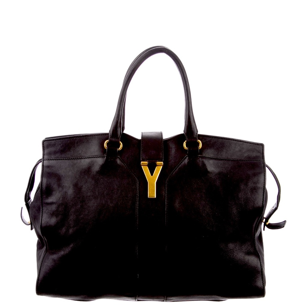 Yves Saint Laurent Black Medium Cabas Chyc leather bag